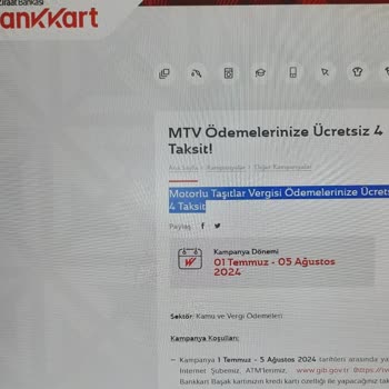 Ziraat Bankası MTV Vergisini Sonradan Taksitlendirmiyor.