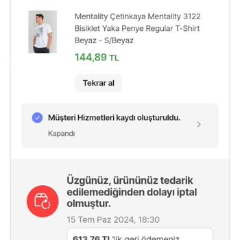 Hepsiburada Tedarik Edilememe Sorunu