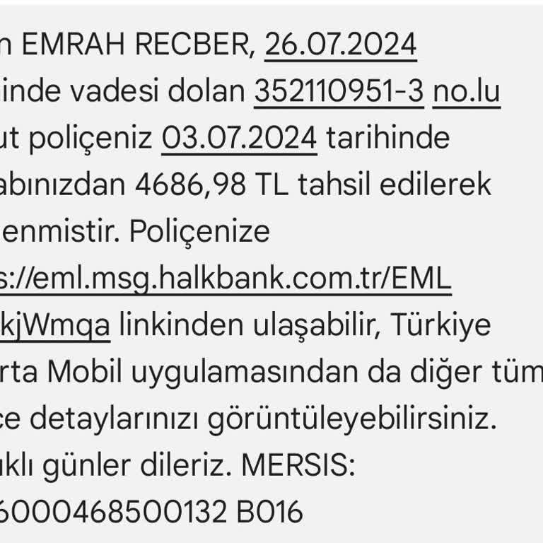 Türkiye Sigorta Talebim Olmadan Konut Sigorta Poliçesi Kesmiş