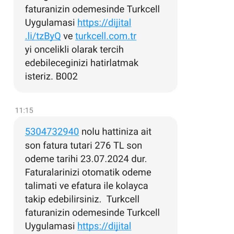 Turkcell Hatalı SMS Gönderiliyor