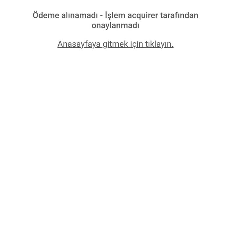 Modamizbir.com İşlem Alınamadı Hata Veriyor