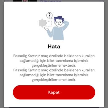 Passolig Kartınız Maç Özelinde Belirlenen Kuralları Sağlamadığı