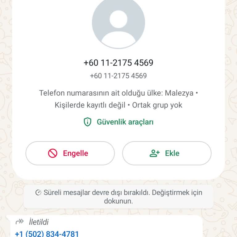 WhatsApp Yanlış Hesap Bilgileri Ve Güvenlik İhlali
