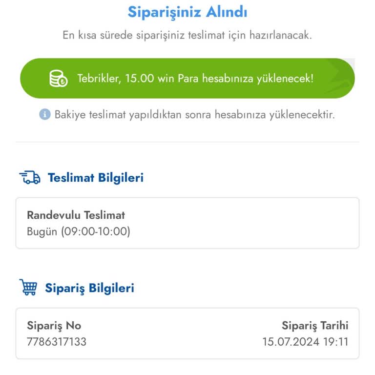 Şok Market Siparişimi Göndermiyor