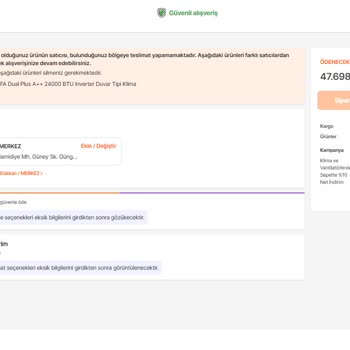 Hepsiburada İstediğim Klimaları Premium Üye Olarak Alamıyorum