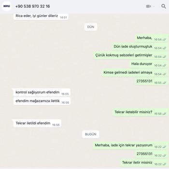 Mopaş Çürük Sebze Getirdi Ve Geri İadesini Almadı