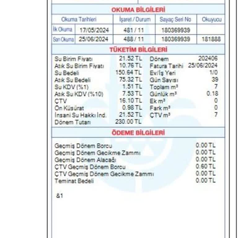 İBB - İstanbul Büyükşehir Belediyesi Faturada Yanlışlık Ve Yüksek Tutar Sorunu