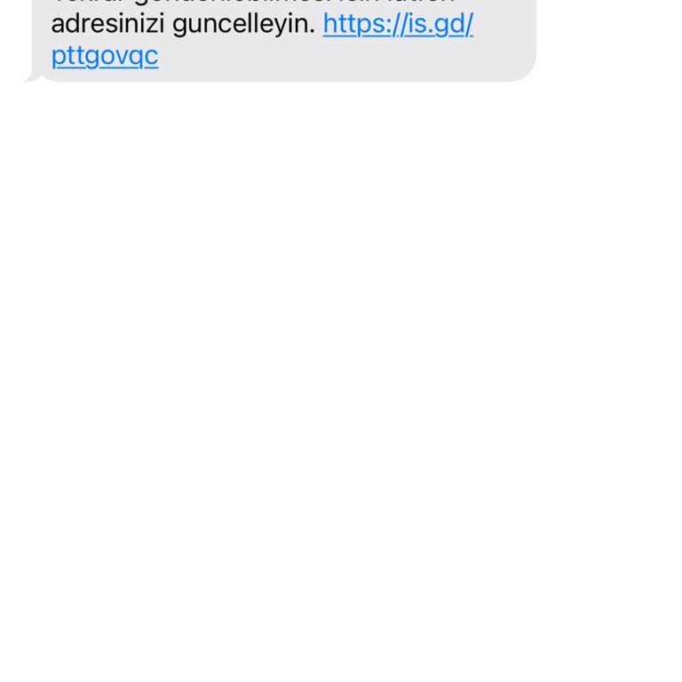 Kargo Adres Değişikliği ile ilgili +85599501824 numarasından gelen Mesaj