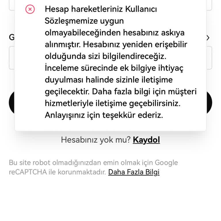 Okxtr Hesabımı Haksız Yere Askıya Aldı