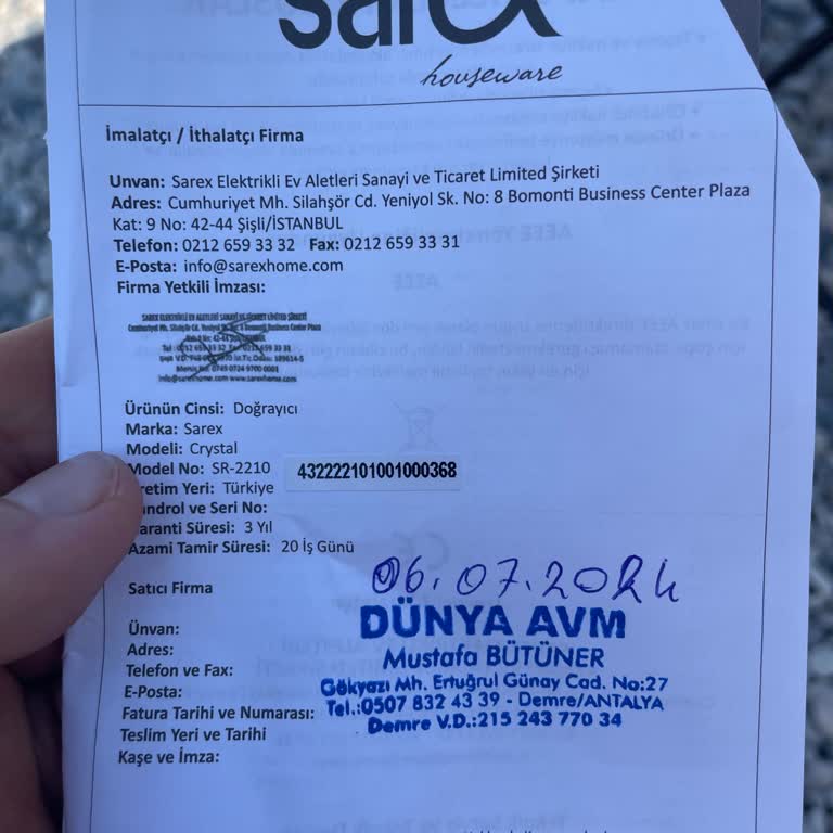 Sarex Doğrayıcı Çalışmıyor