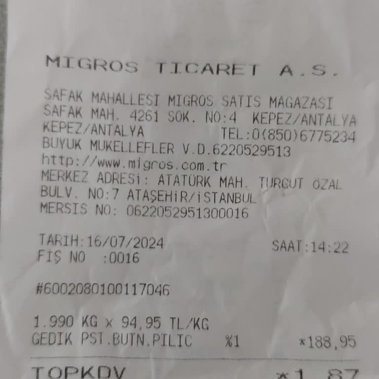 Migros Kasa Ve Etiket Fiyat Farkı
