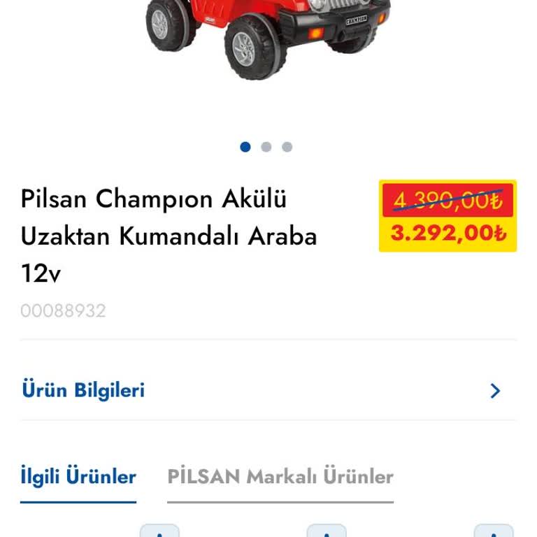 Şok Marketler Şok Akülü Araba