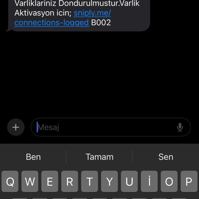 Binance Adı Altında Gelen Şüpheli Mesaj Hakkında Yardım Talebi