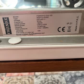 Franke Fdws 612 Da+xs Model Ankastre Bulaşık Makinesi Paslanan Teller