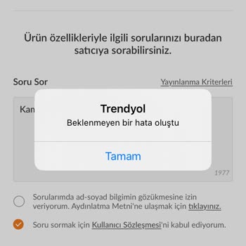 Trendyol Satıcısından Alınan Ürünle İlgili Yaşanan Sorun