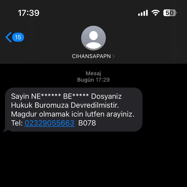 Cıhansapapn (SMS) Yanıltıcı Mesaj