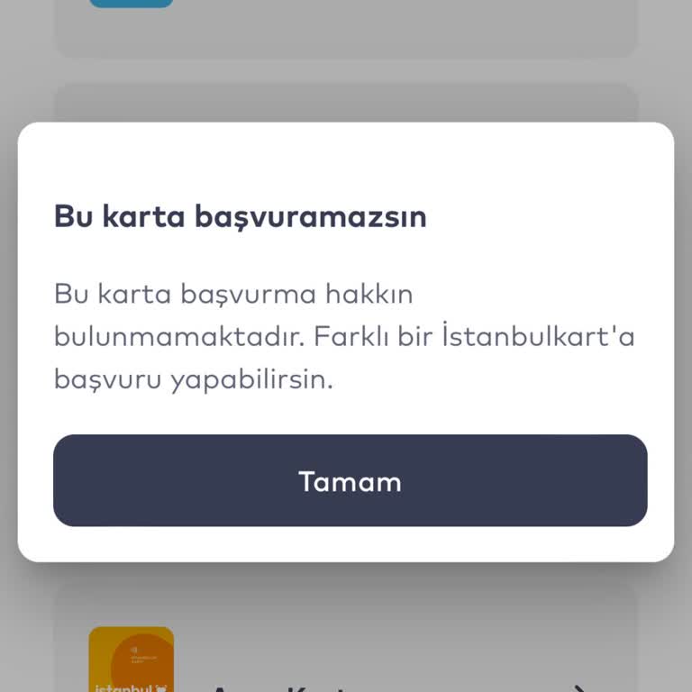 BELBİM (İstanbulkart) İstanbul Anne Kart Başvurusu Olmuyor