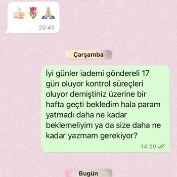 Renkte.com İade Ücretini Yatırmıyor