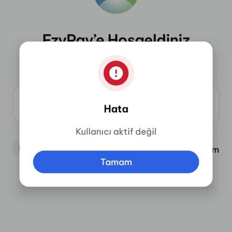 FzyPay Kullanıcı Aktif Değil Hatası?