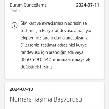 Vodafone Kuryeyi İptal Ettik Diye Başvuru İptal Edildi