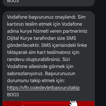 Vodafone Kuryeyi İptal Ettik Diye Başvuru İptal Edildi