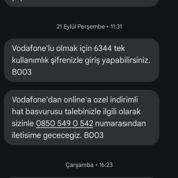 Vodafone Kuryeyi İptal Ettik Diye Başvuru İptal Edildi