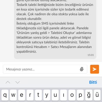 Trendyol Ürünün Tedarik Edilememesi