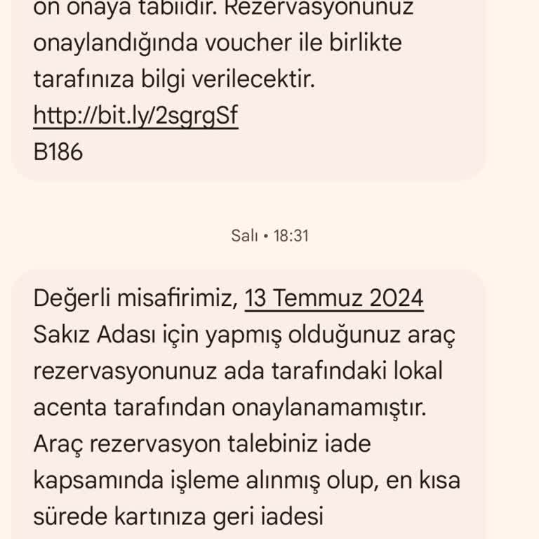 Feribotlines Araç Kiralama Mağduriyeti