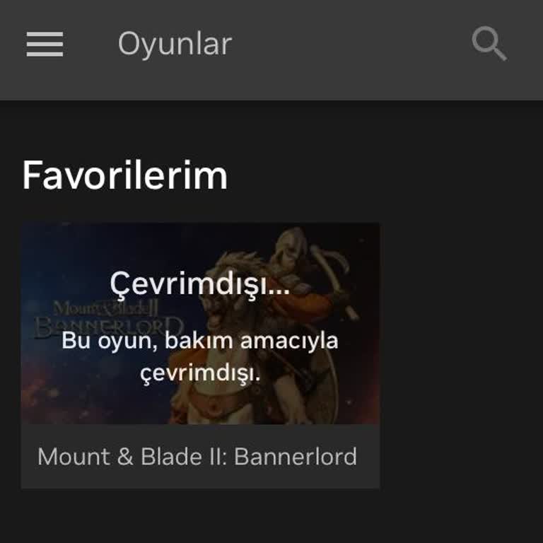 Geforce Now Ve Xbox Üzerinden Bannerlord Oyunu Bakım Sorunu