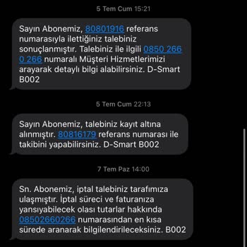 D Smart İptali Hk