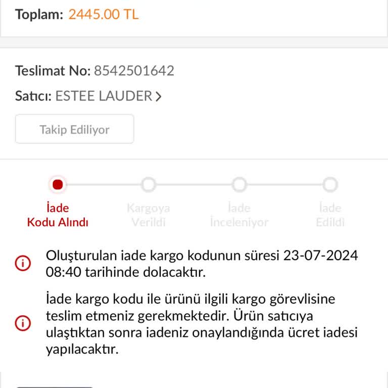 Estee Lauder Ve Trendyol Şikayetim