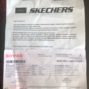 Skechers Terliğin Sıcak Havada Küçülmesi