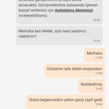 Kiwi Home Kiwi Marka Halı Yıkama Makinesini İade Kabul Etmiyor
