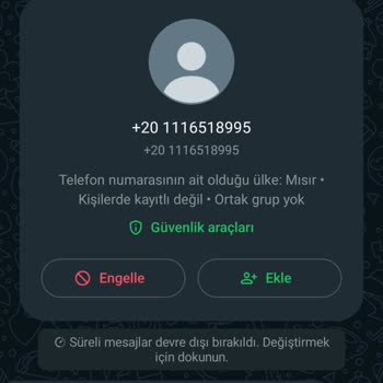 WhatsApp Hiçbir Şekilde Kabul Etmiyorum