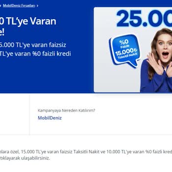 Denizbank Sözde 0 Faizli İhtiyaç Kredisi