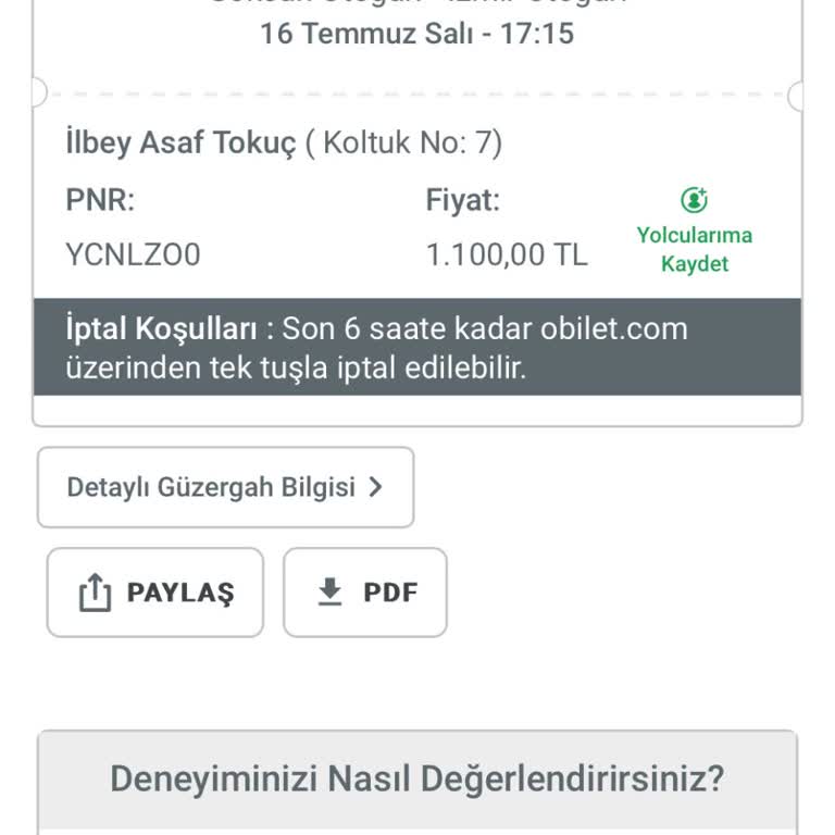 Obilet Olmayan Sefere Bilet Sattı