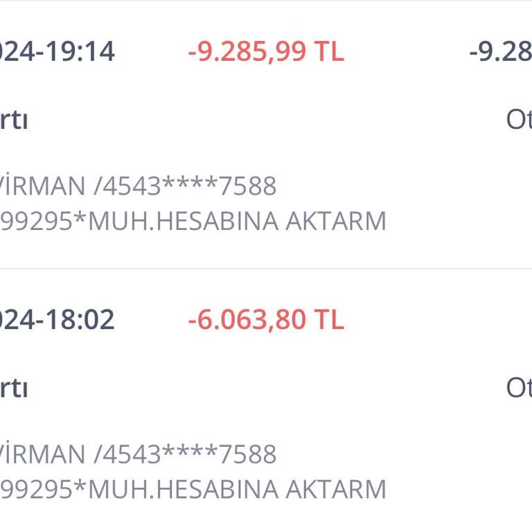 Is Bankası / CH/KHH Virman Kesintisi