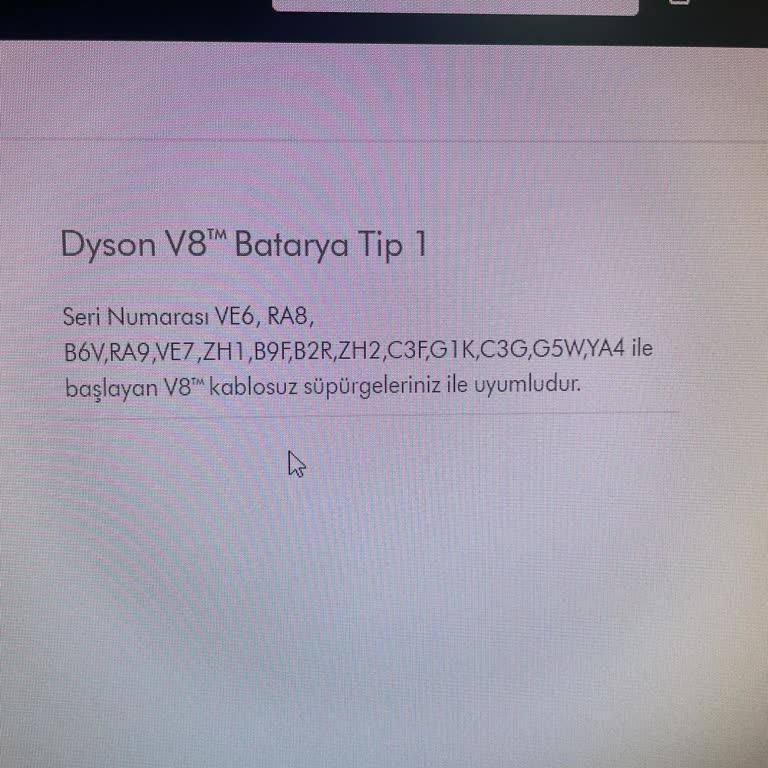 Dyson V8 Batarya Değişikliği
