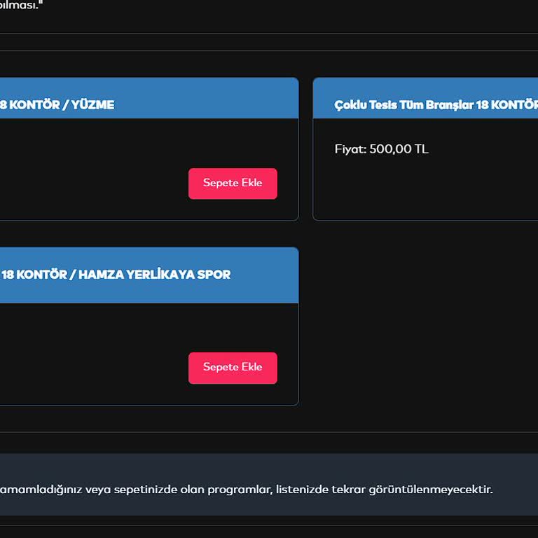 Spor İstanbul Spor Online Tek Branş/ Bir Tesis Üyelik Alımı