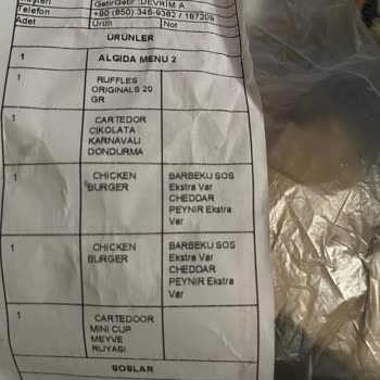 Yine Saloon Burger Yine Eksik Ve Yanlış Ürün