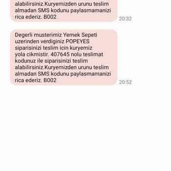 Popeyes Yemek Memnuniyetsizliği Soğuk Ve Geç Gelmesi