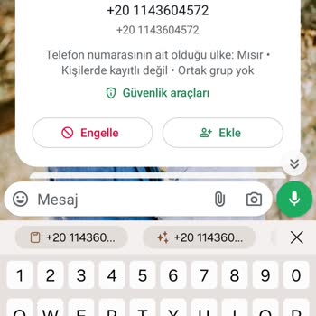 WhatsApp'dan Gelen Mesaj
