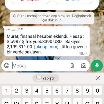WhatsApp'dan Gelen Mesaj