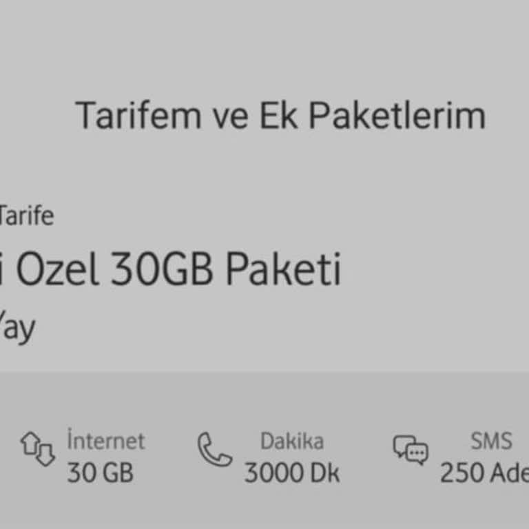 Vodafone Faturalı Tarifeler Şikayetleri