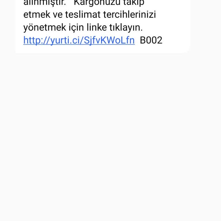 E-ticaret Marka Taklidiyle Dolandırıcılık Gelen Mesaj