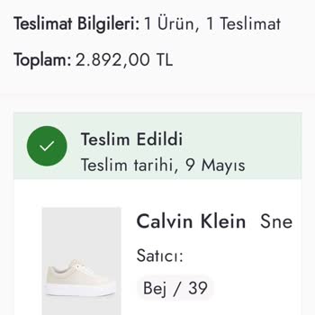 Boyner Calvin Klein Marka Ayakkabı 6.7 Giyilmede Açıldı