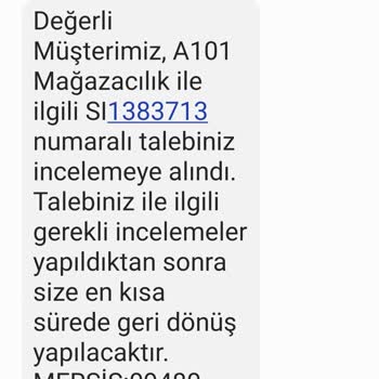 A101 Ayıplı Mal İade Kabul Etmiyor.