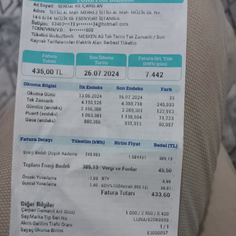 Boğaziçi Elektrik - BEDAŞ Fazla Fatura Gelmesi