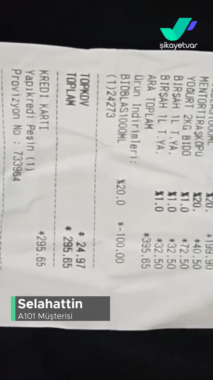 A101 Ürün İadesi Almadı! videonun kapak resmi