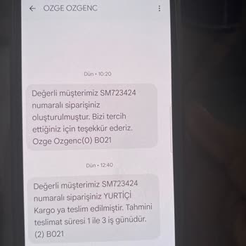 Özge Özgenç Verilmeyen Sipariş Oluşumu